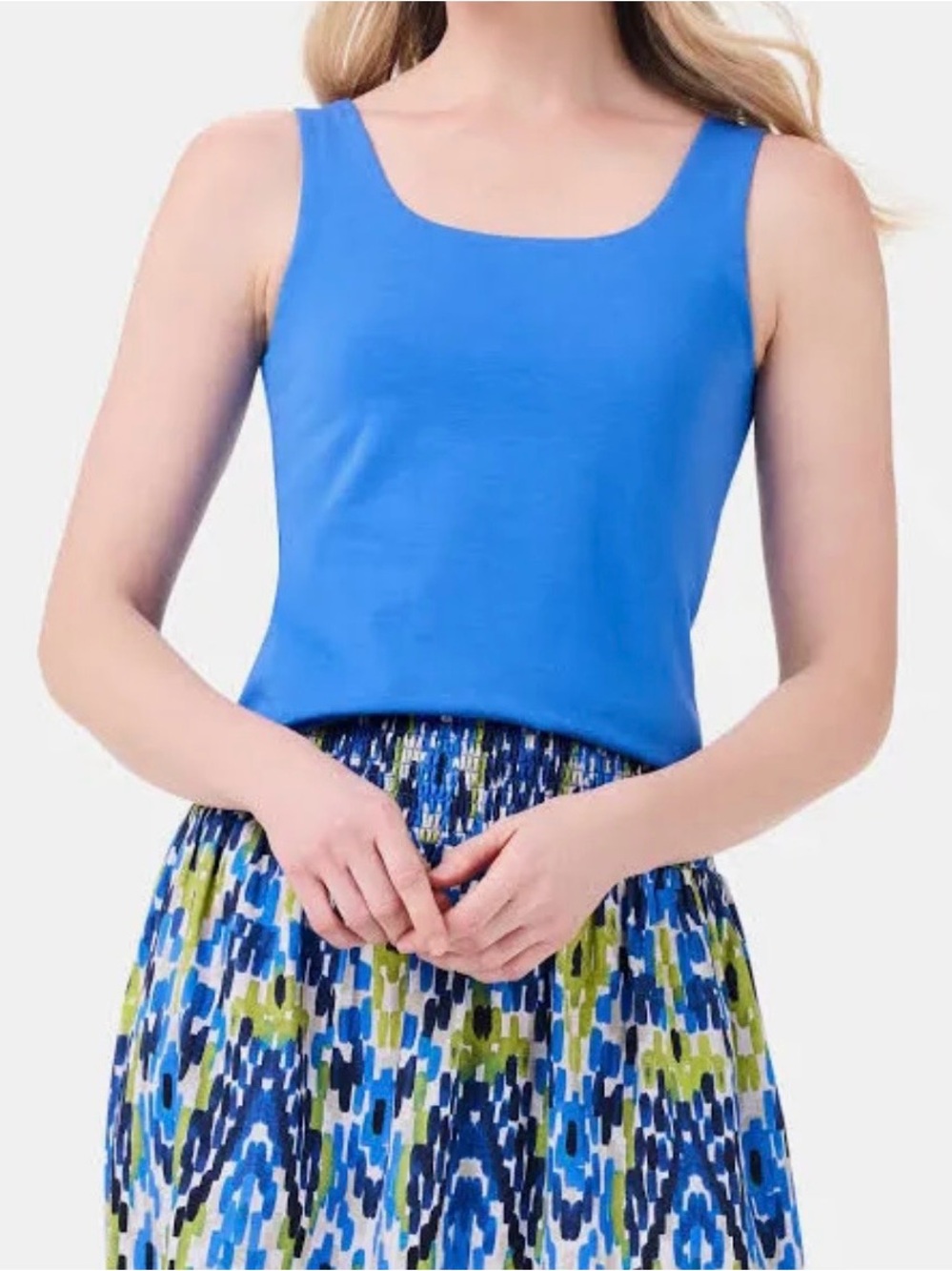 NWT! Nic+Zoe Perfect Tank Shelf Bra Sleeveless Tank Top River Small Blue Aqua